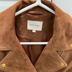 SÉZANE ブラック ライダースジャケット 36 日本未入荷 フランス発☆セザンヌ レザー ライダース ジャケット